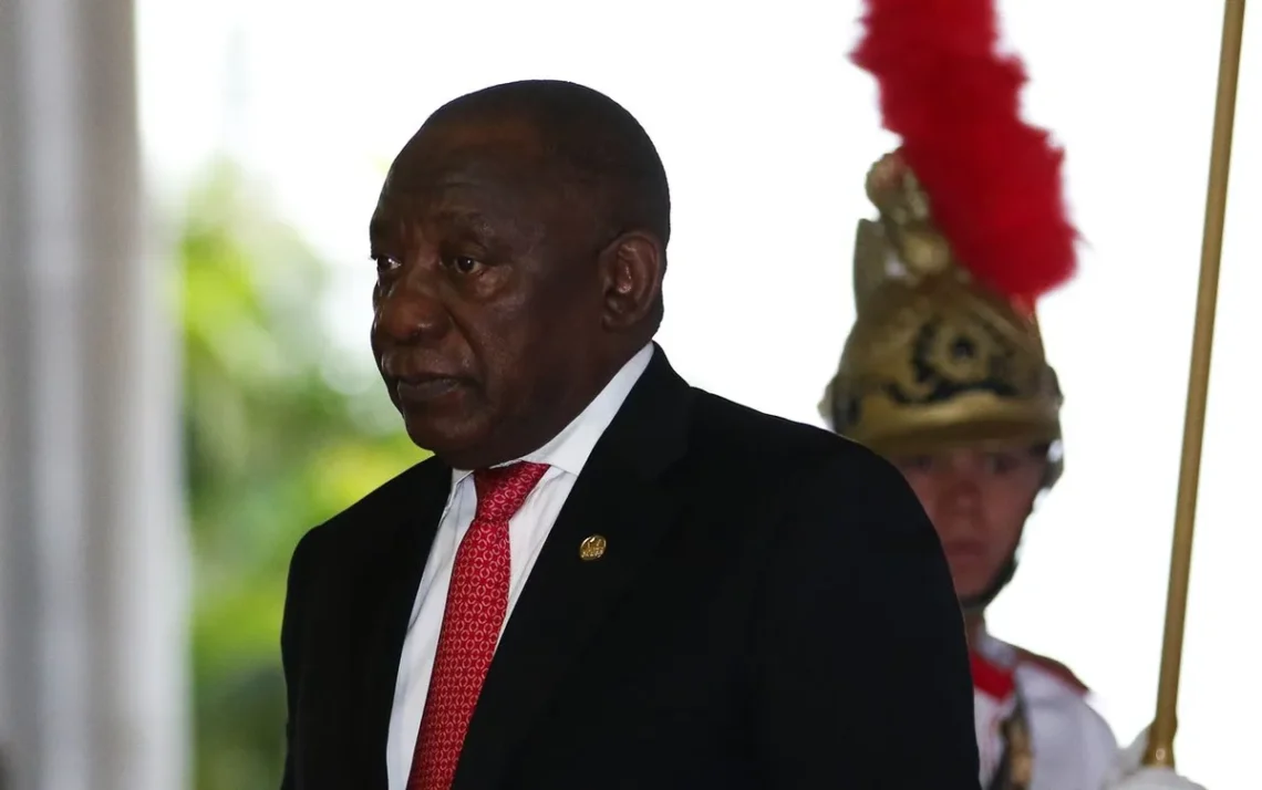 presidente, do Sul África, Sul-Africano, presidente, Cyril, Ramaphosa;