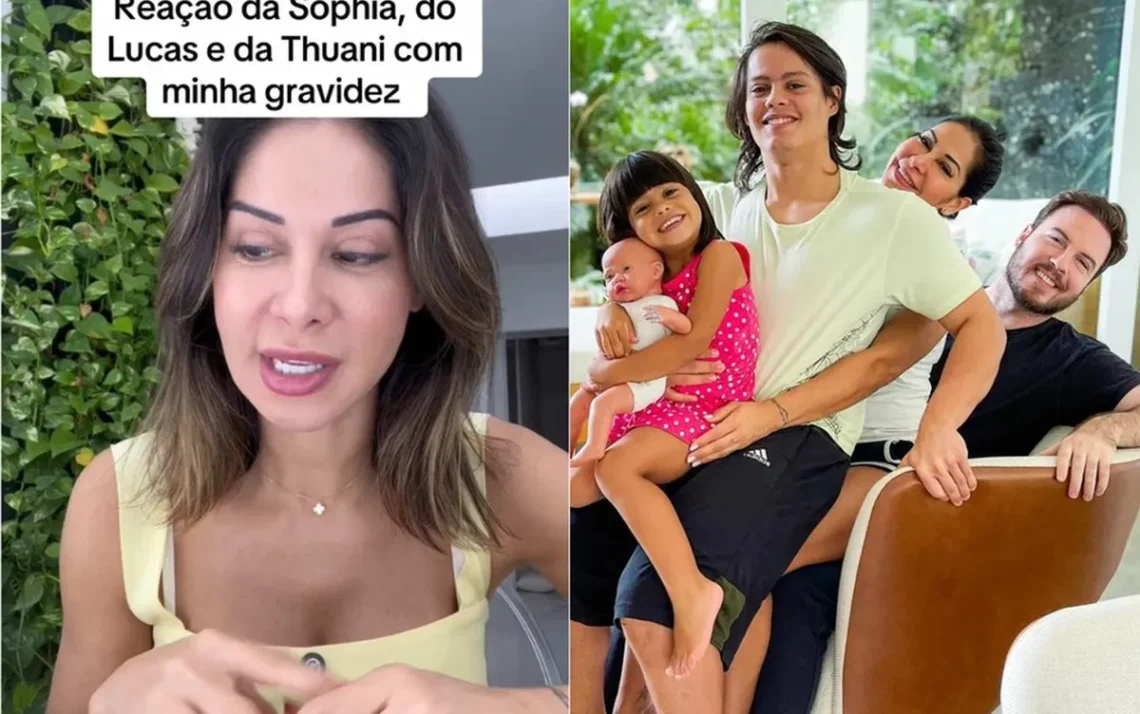 mãe, filhos, bebê;