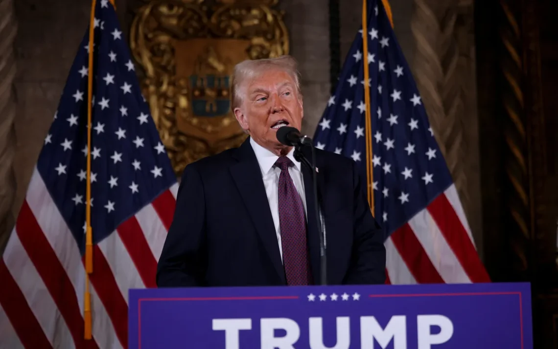 Trump discursa ao tomar posse nos EUA — Foto: CHIP SOMODEVILLA / GETTY IMAGES NORTH AMERICA / Getty Images via AFP - Todos os direitos: © G1 - Globo Mundo