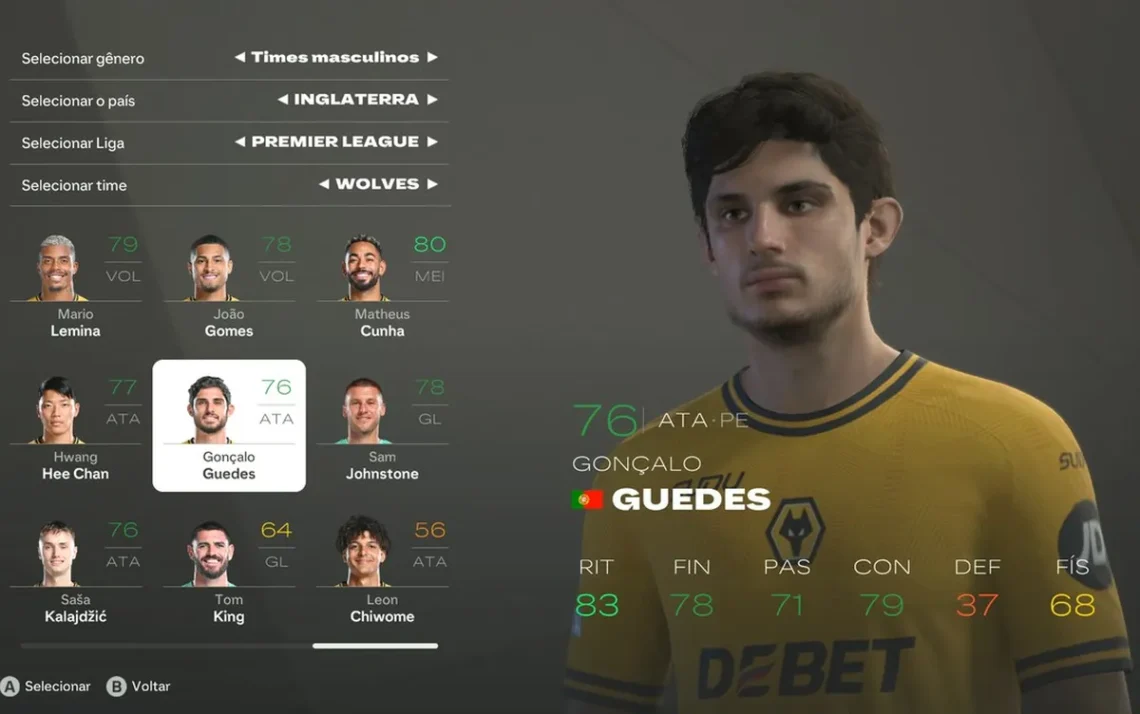 jogo de futebol, EA FC 25, jogador de futebol, Modo Carreira do EA FC 25;